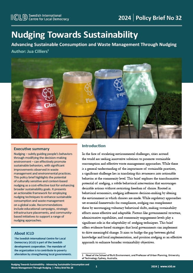 Nudging Towards Sustainability: Advancing Sustainable Consumption and Waste Management Through Nudging