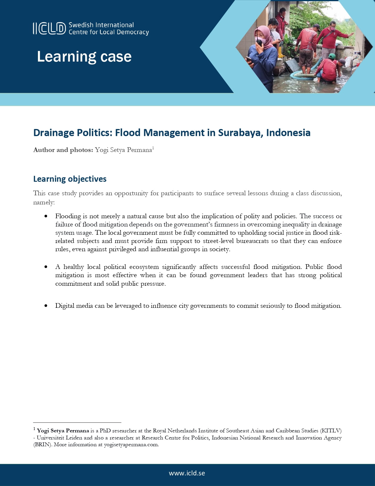 Drainage Politics: Reducing Climate Change Vulnerability in Surabaya, Indonesia