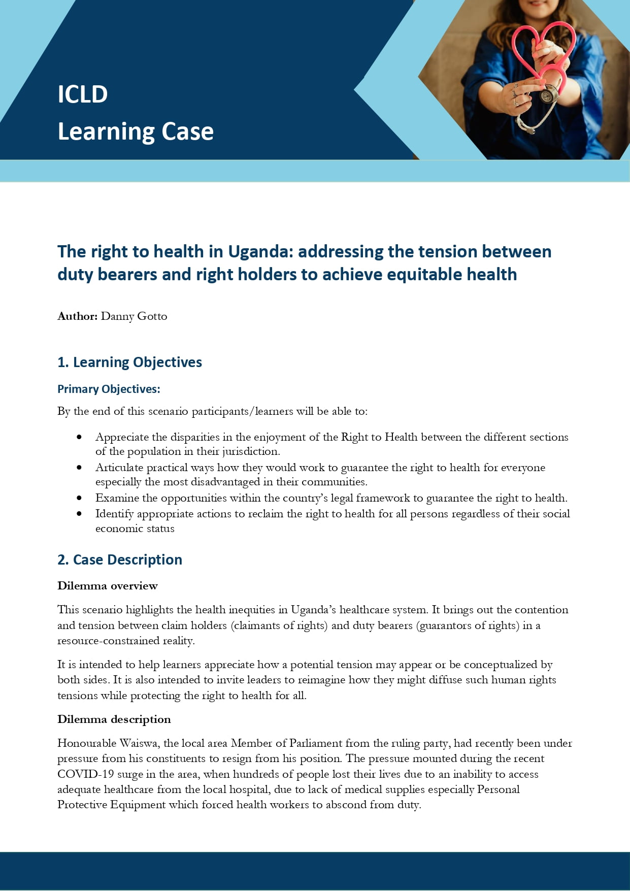 The right to health in Uganda – addressing the tension between duty bearers and rights holders to acheive equitable health