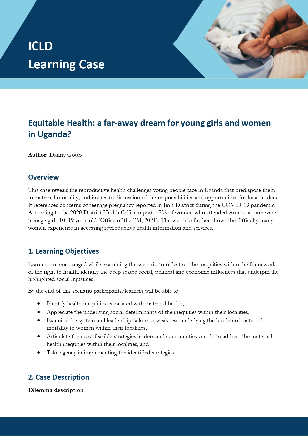 Equitable Health: a far-away dream for young girls and women in Uganda?