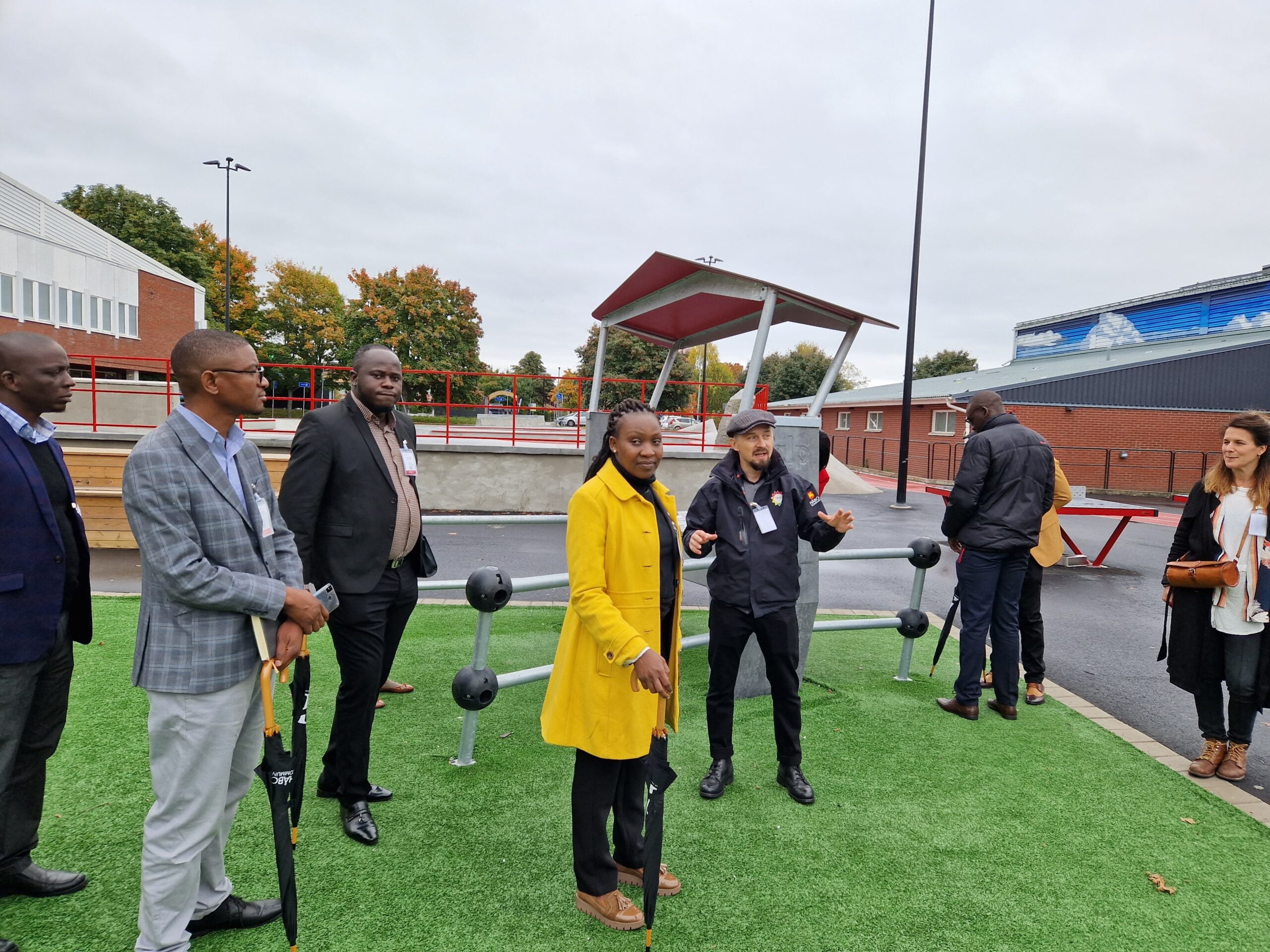 International partners from Livingstone and Victoria Falls under their visit to Håbo Municipality, Sweden. Photo: Håbo Municipality