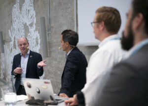 Oppositionsrådet Anders Almgren med sina kollegor från Lunds kommun under ICLD:s workshop för MR-nätverket. Foto: Olga Shadura.