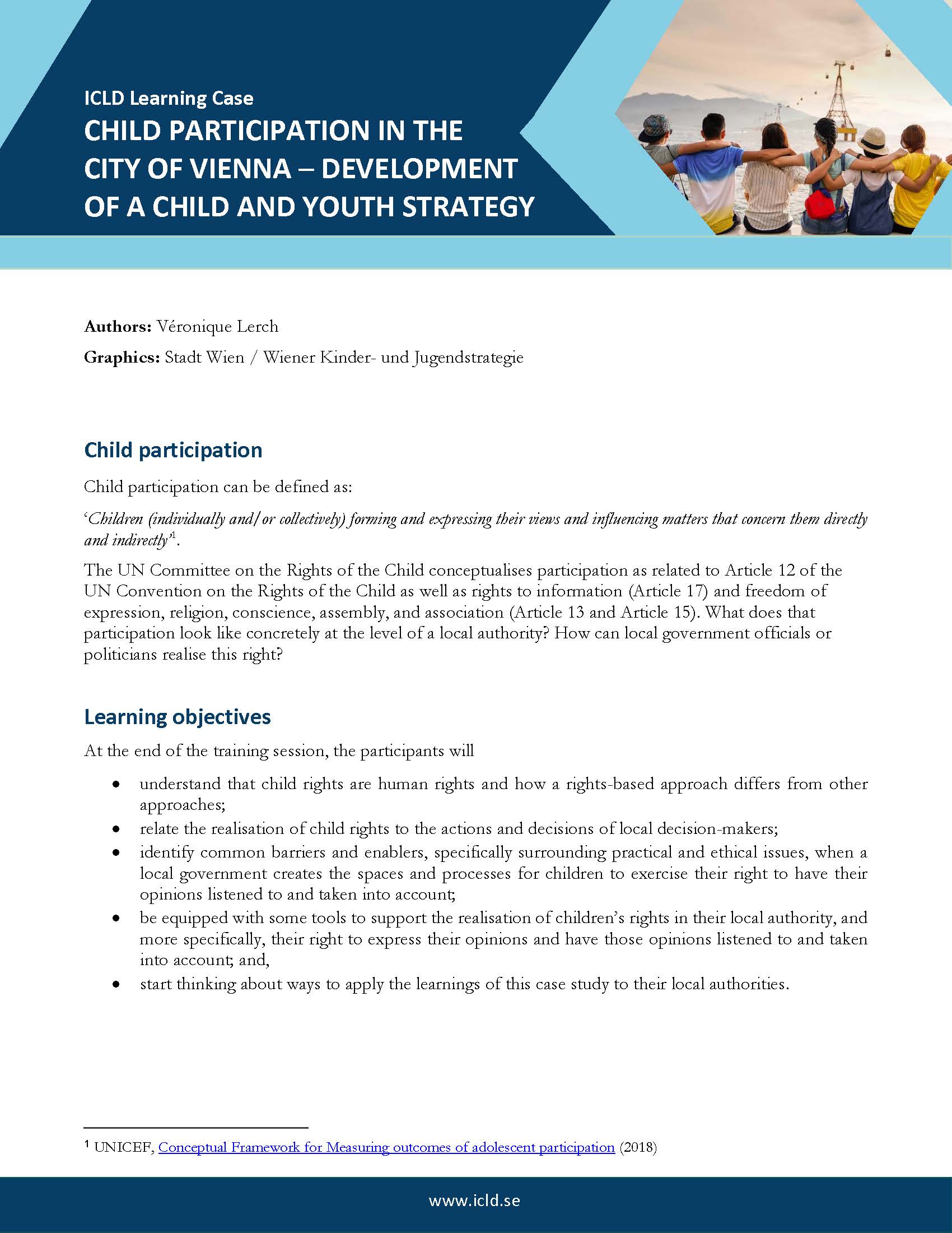 Child Participation in the City of Vienna