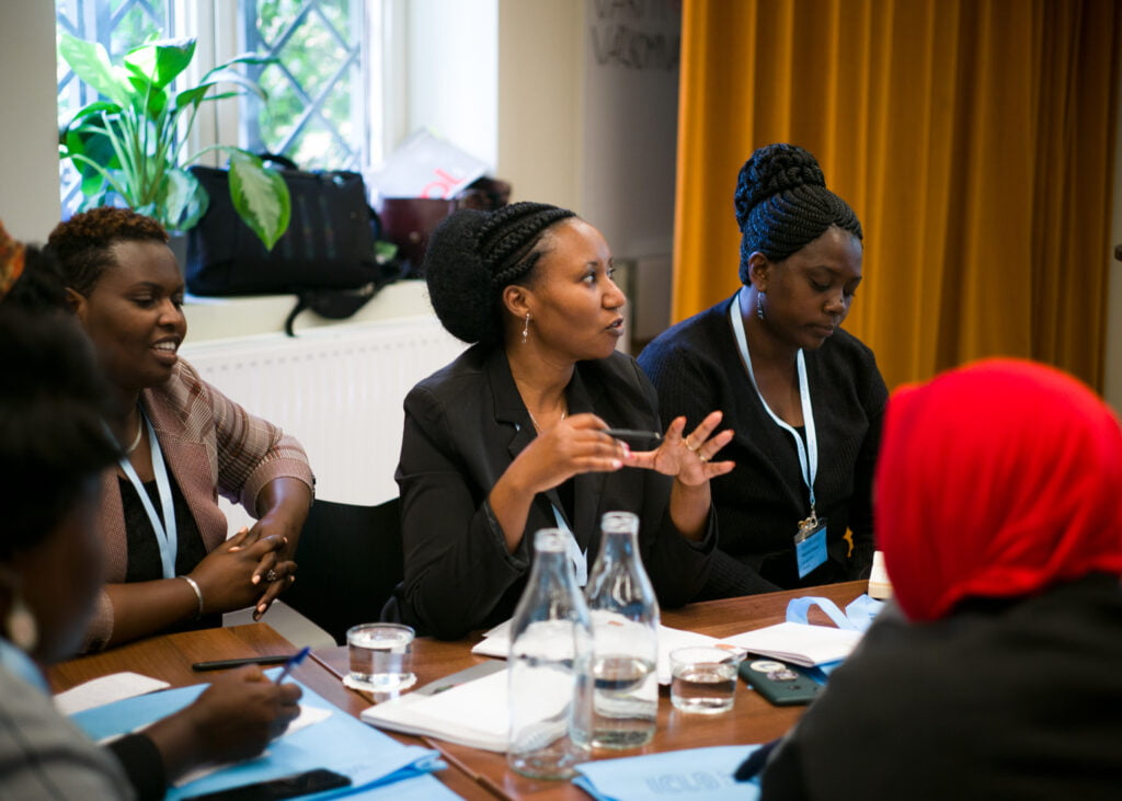 Laurette Mushimiyimana together with her fellow participants during the workshop in Stockholm, June 2022. Photo: Olga Shadura.